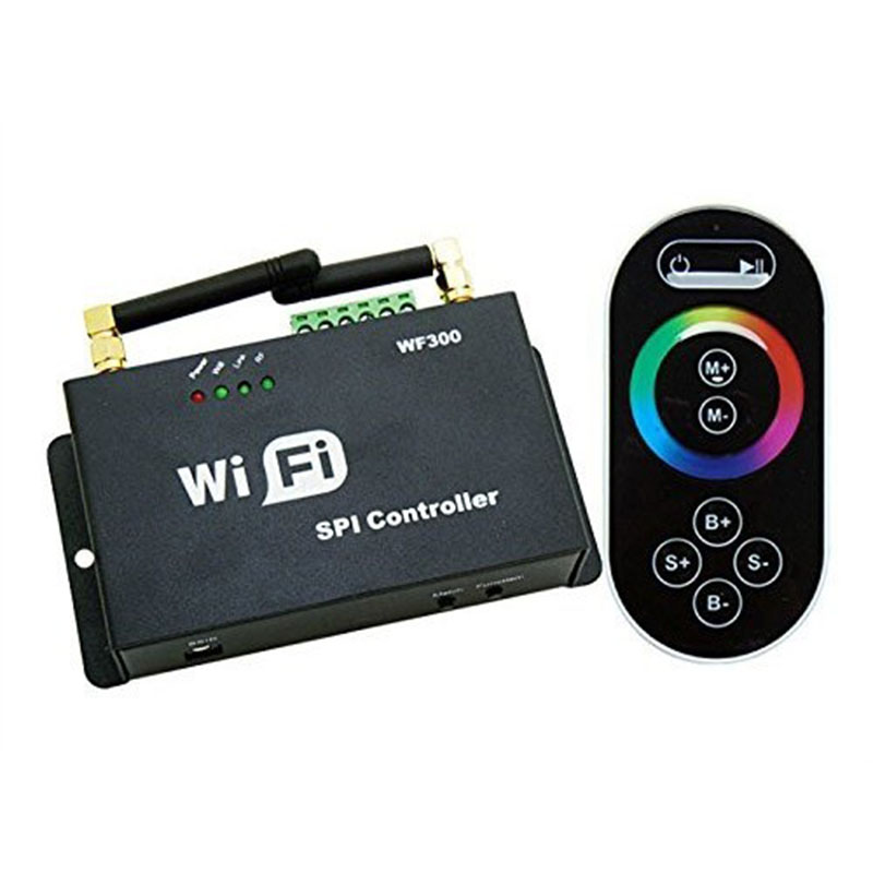 WF300 DC5-24V WiFi SPI Controller, Wireless RF Remote Control Dimmer WF300 DC5-24V WiFi SPI Controller, Wireless RF Remote Control Dimmer